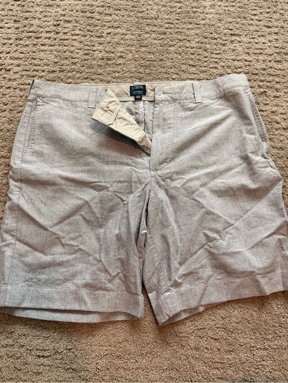 J. Crew Men's Light Gray Cotton Shorts